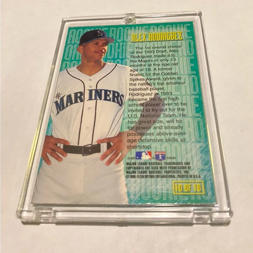 Alex Rodriguez RC Rookie Insert Rare! 1995 SkyBox E motion #10 of 10 Vintage